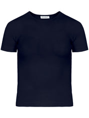 Arnsdorf | Navy Organic Fitted Rib Tee | The UNDONE