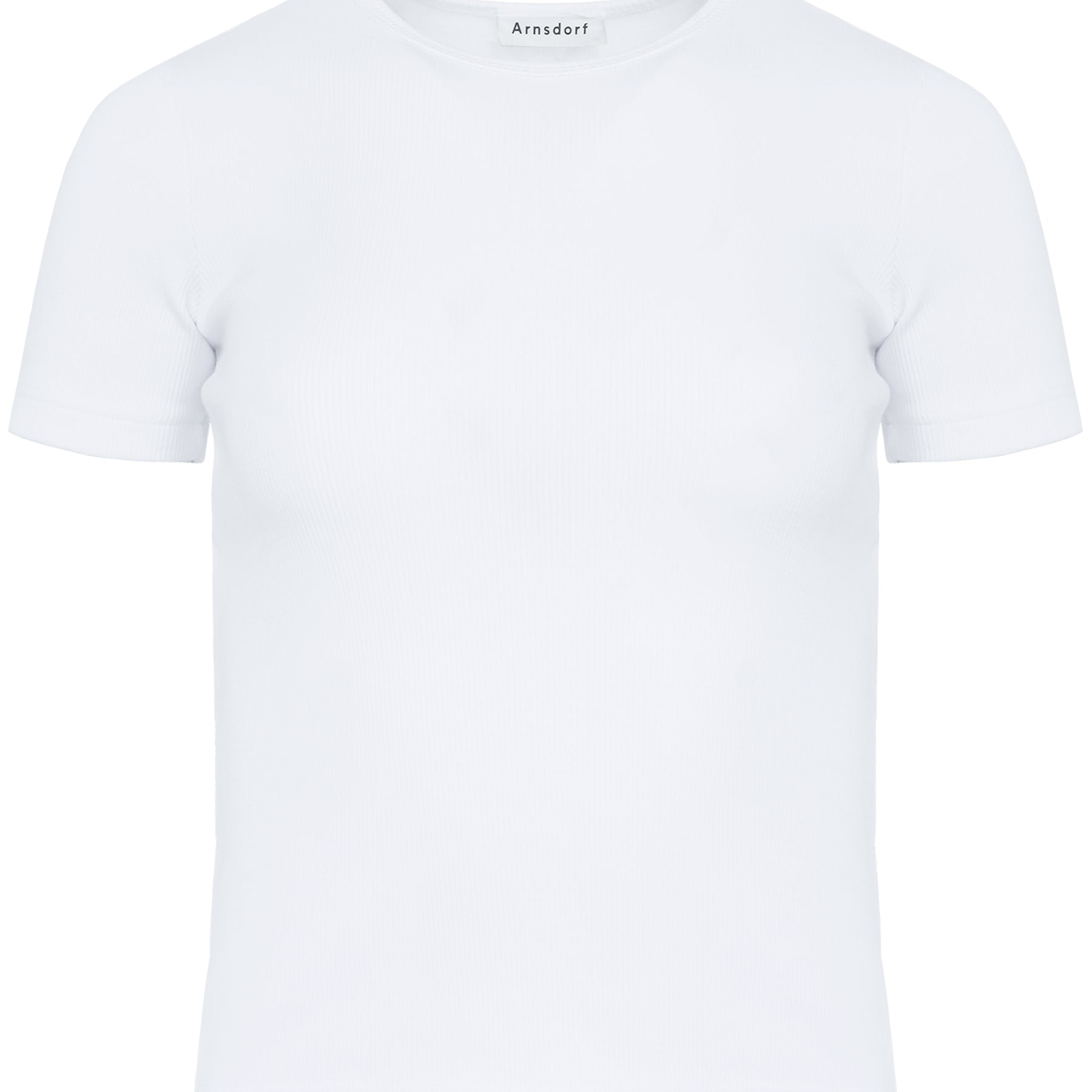 Arnsdorf | Organic Fitted Rib Tee in White | The UNDONE
