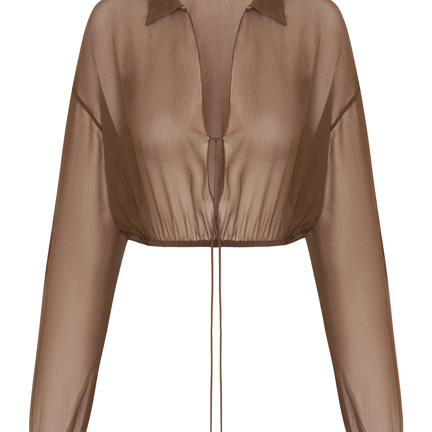 BEARE PARK | Silk Georgette Elastic Hem Blouse | The UNDONE