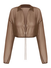 BEARE PARK | Silk Georgette Elastic Hem Blouse | The UNDONE