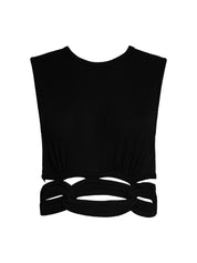 Christopher Esber | Black Multi Bind Linked Chain Crop | The UNDONE