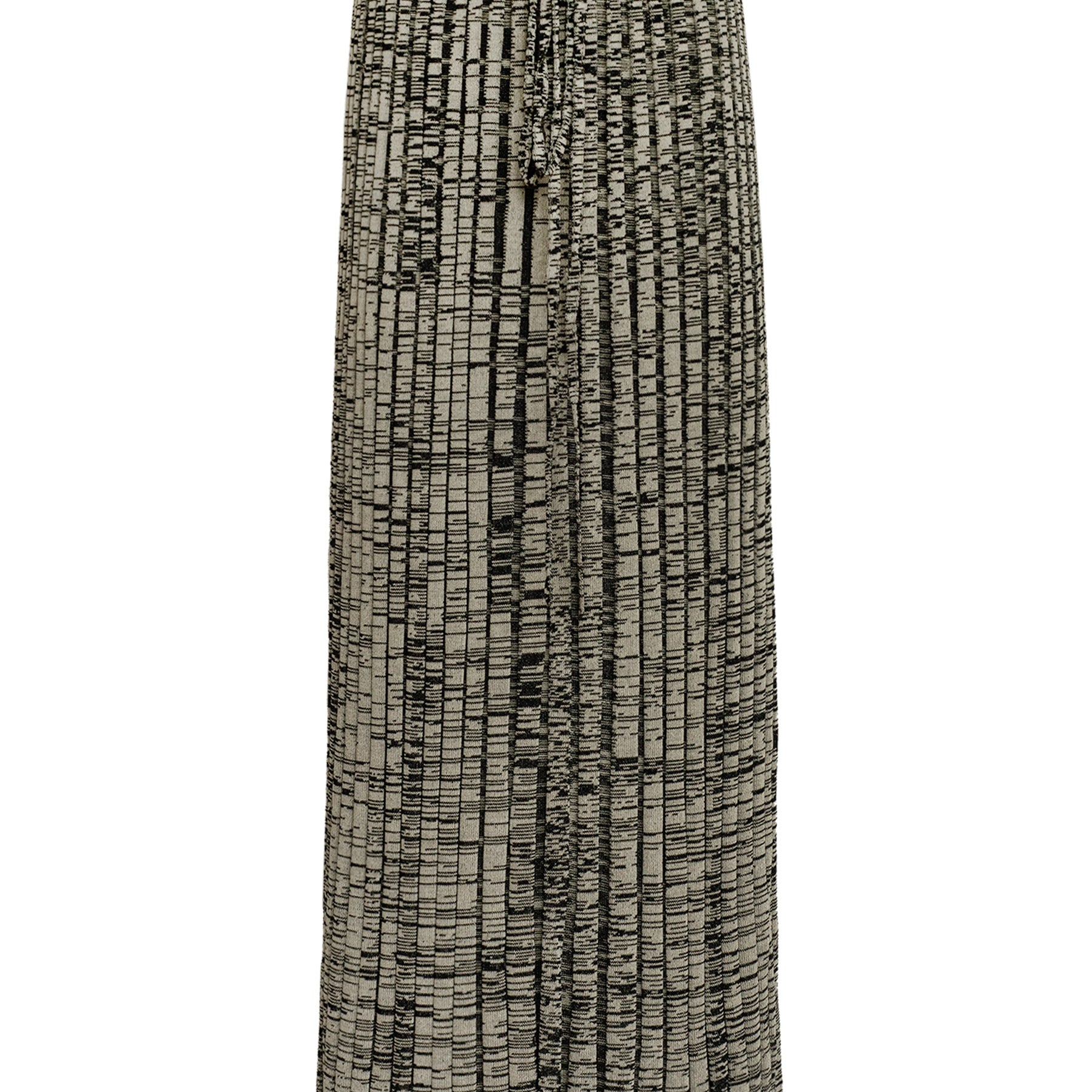 Christopher Esber | Bone and Black Pleated Knit Tie Skirt | The UNDONE
