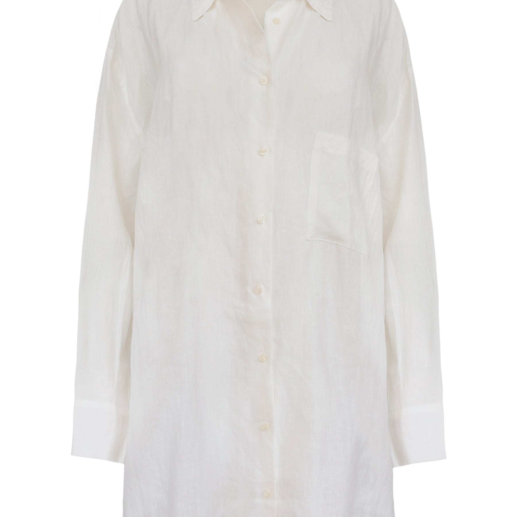 Deiji Studios | Vintage White The Oversized Shirt Dress | The UNDONE