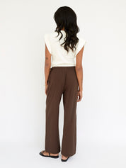 Deiji Studios | The Notes Pant in Brown | The UNDONE