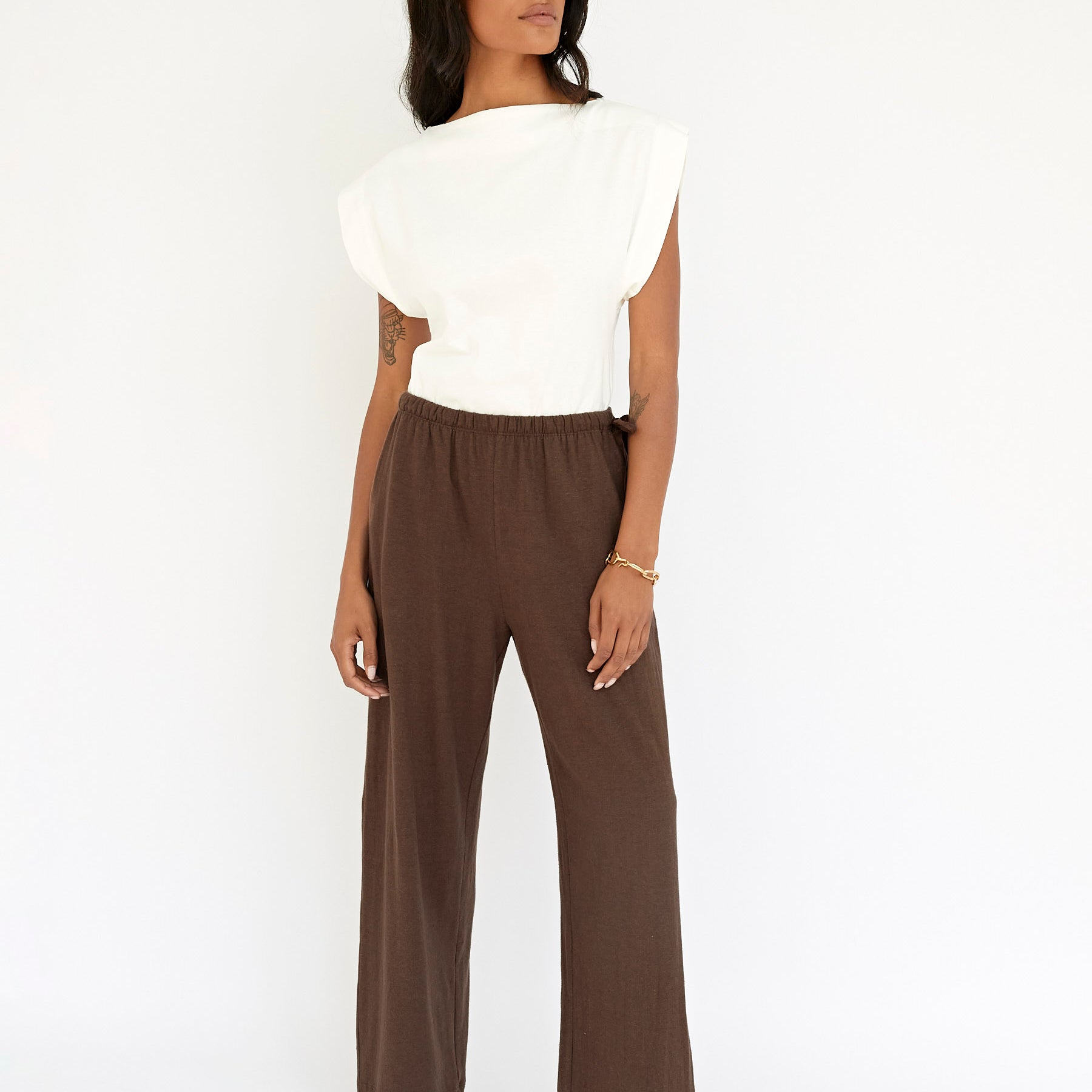 Deiji Studios | The Notes Pant in Brown | The UNDONE
