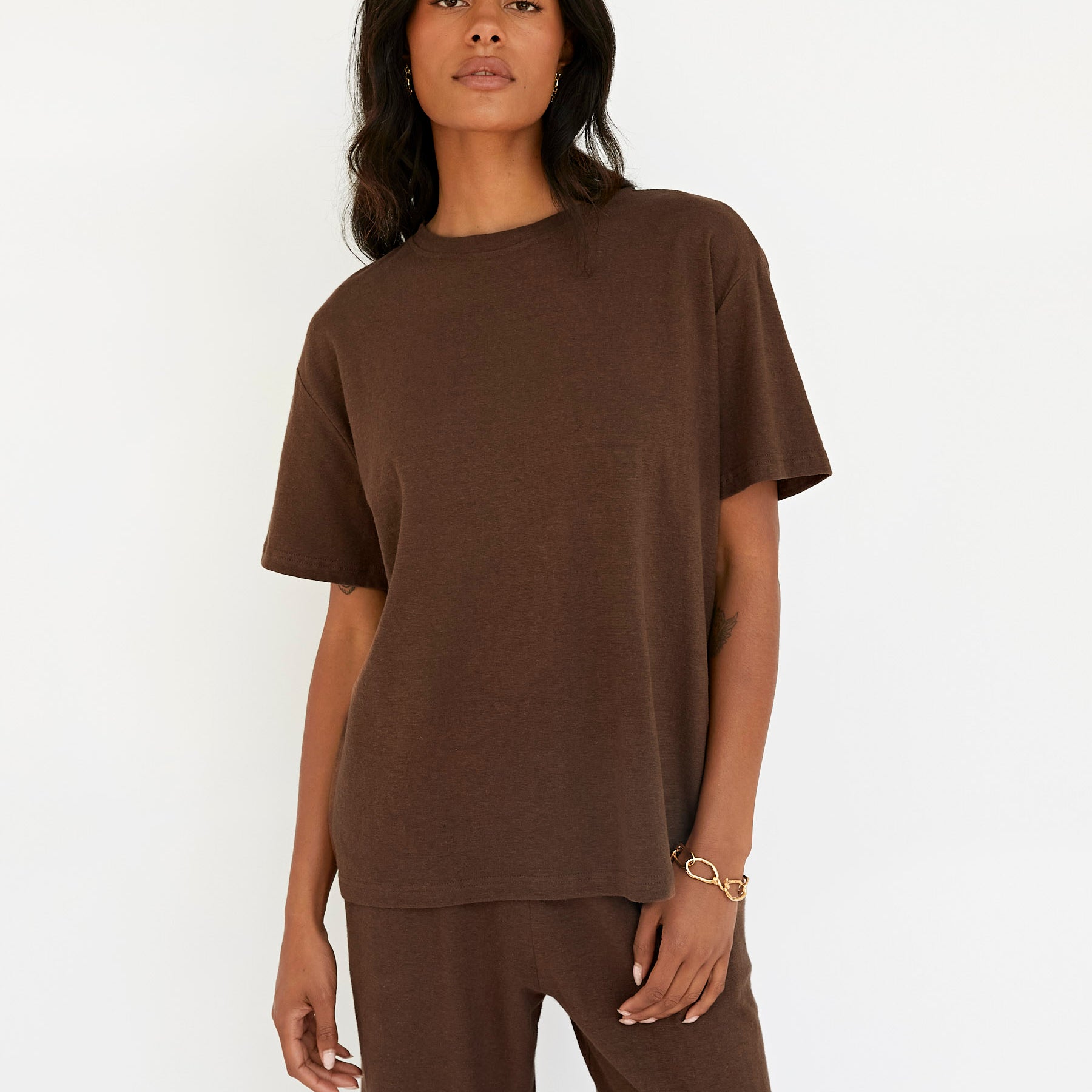 Deiji Studios | The Notes Tee in Brown | The UNDONE