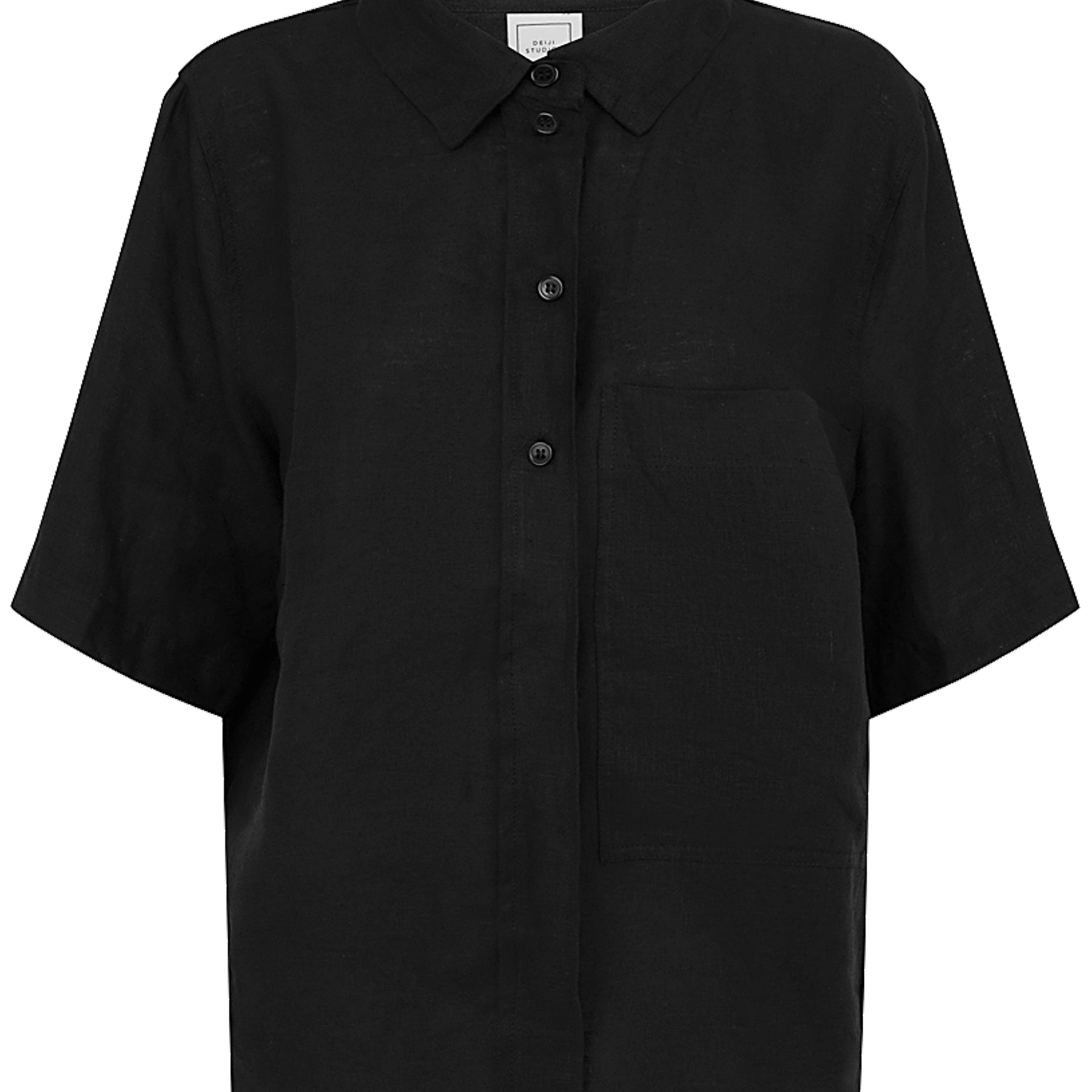 Deiji Studios | The Pocket Shirt in Deep Black | The UNDONE