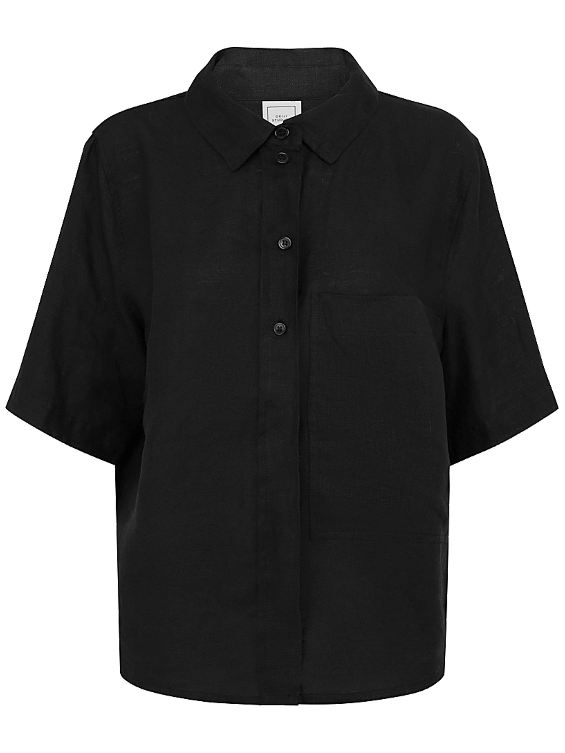 Deiji Studios | The Pocket Shirt in Deep Black | The UNDONE