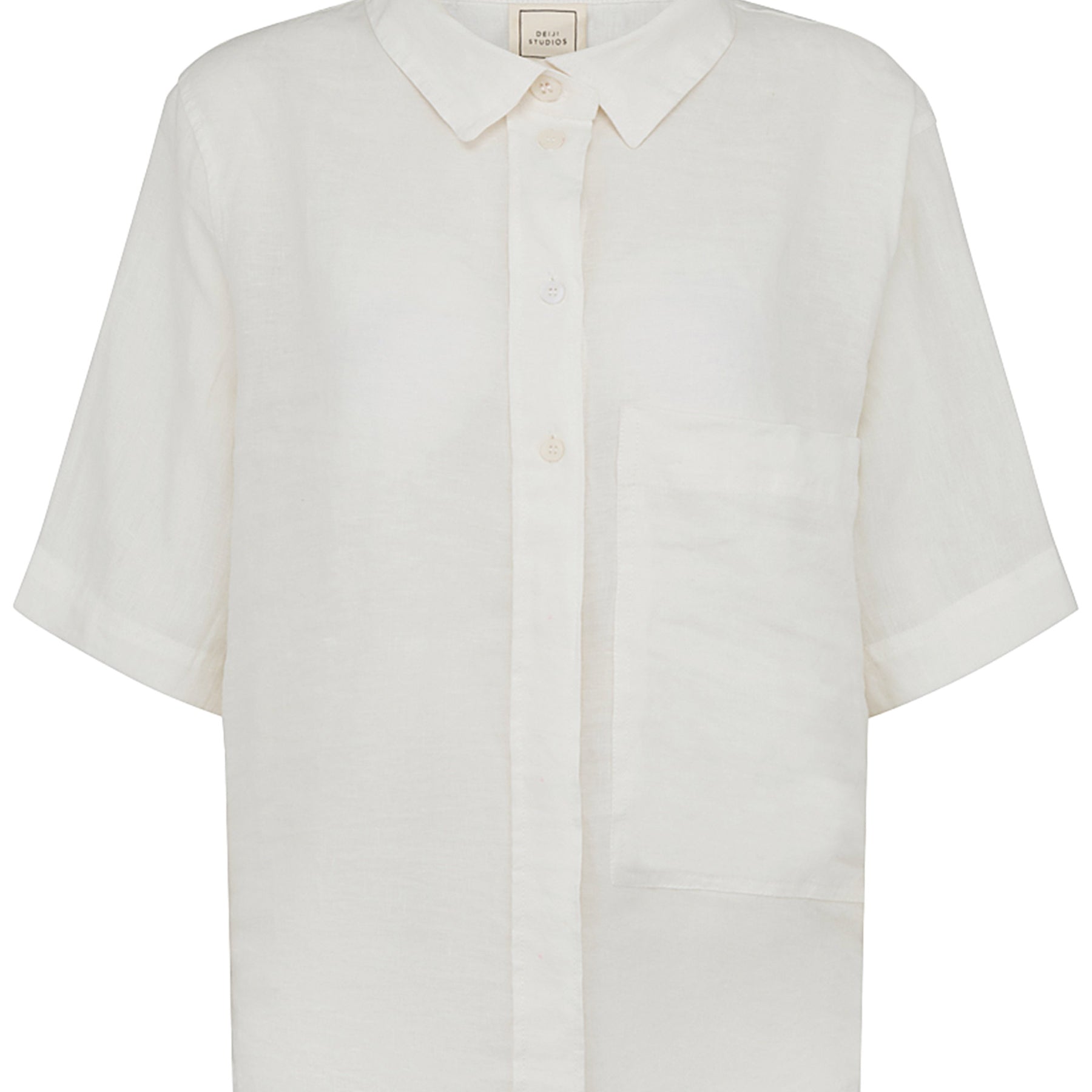 Deiji Studios | Vintage White The Pocket Shirt | The UNDONE