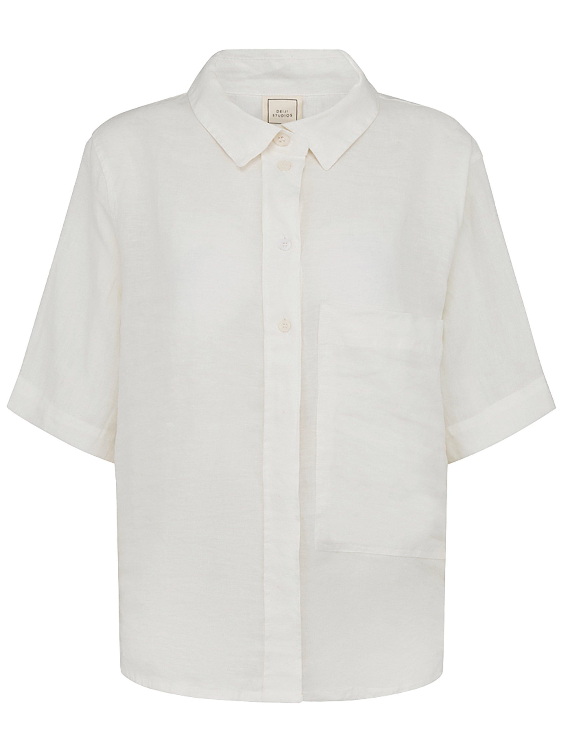 Deiji Studios | Vintage White The Pocket Shirt | The UNDONE