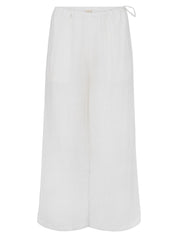 Deiji Studios | Vintage White The Tie Pant | The UNDONE