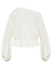 Dominique Healy | Anna Frill Blouse in Ivory | The UNDONE
