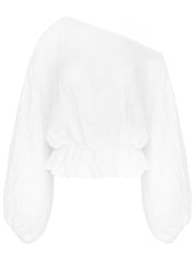 Dominique Healy | Anna Frill Blouse in White | The UNDONE