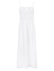 Faithfull The Brand | Francesca Midi Dress in White | The UNDONE