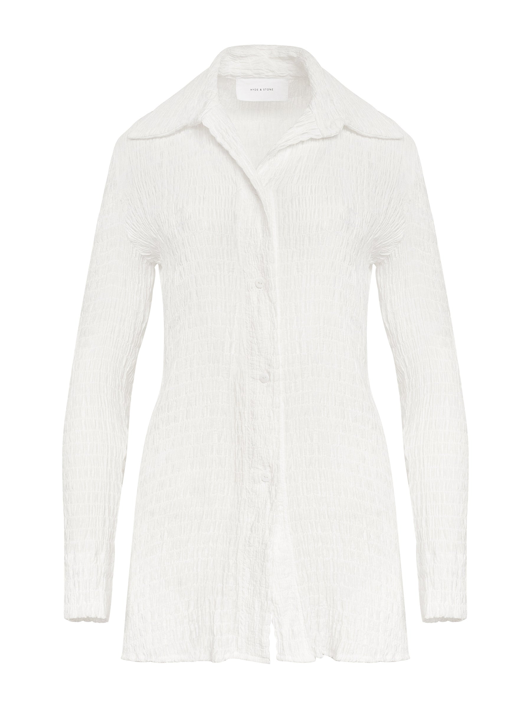 Hyde & Stone | Anastasia Shirt in White | The UNDONE