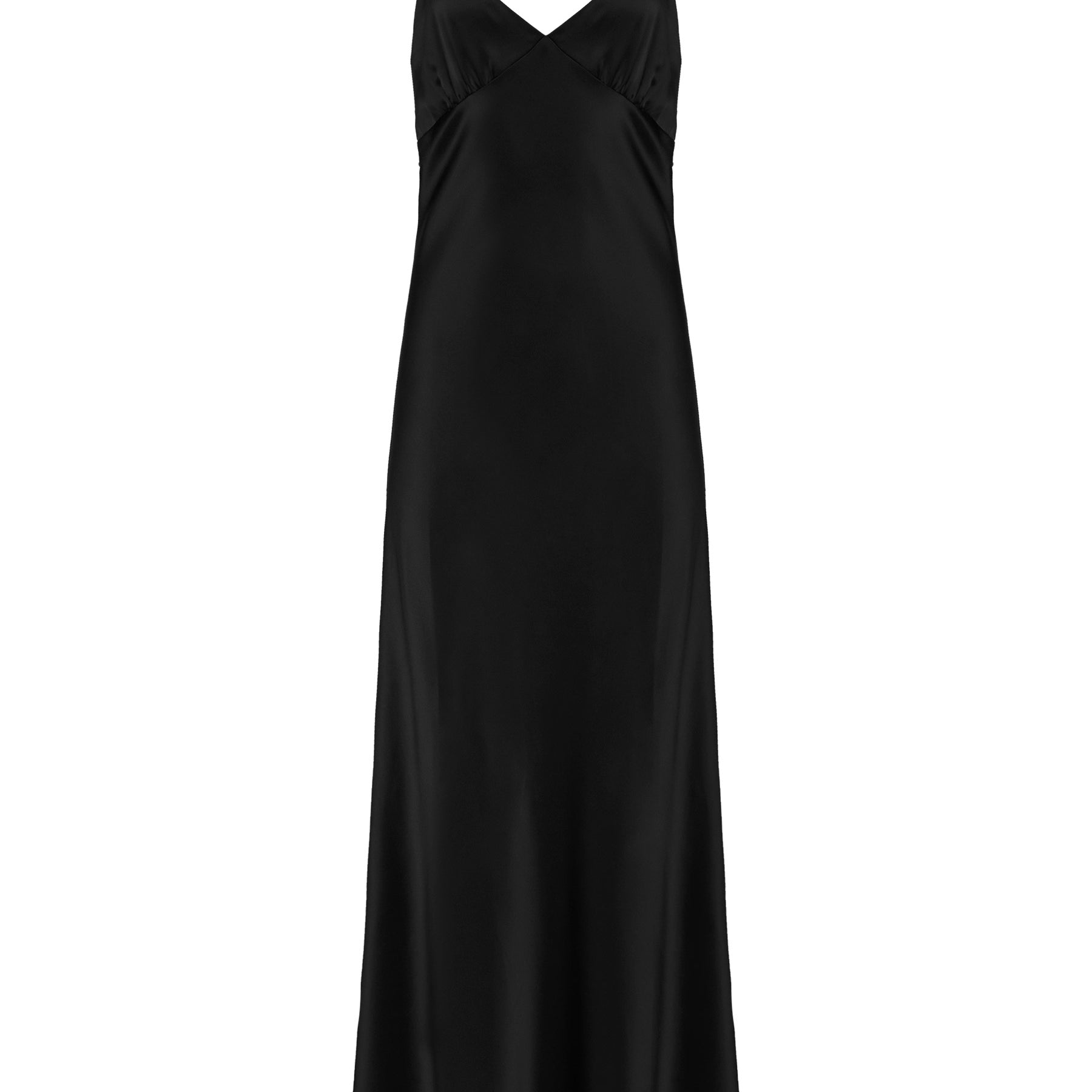 Maison Essentiele | 90s It Girl Slip Maxi Dress in Black | The UNDONE