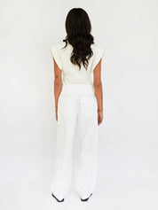 Matteau | Relaxed Cargo Pant in White | The UNDONE