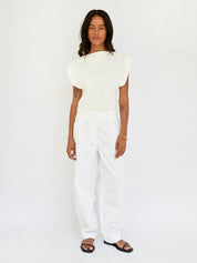 Matteau | Relaxed Cargo Pant in White | The UNDONE