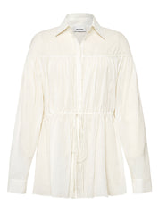 Matteau | Embroidered Drawcord Tunic in White | The UNDONE