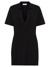 Matteau | Polo Knit Dress in Black | The UNDONE