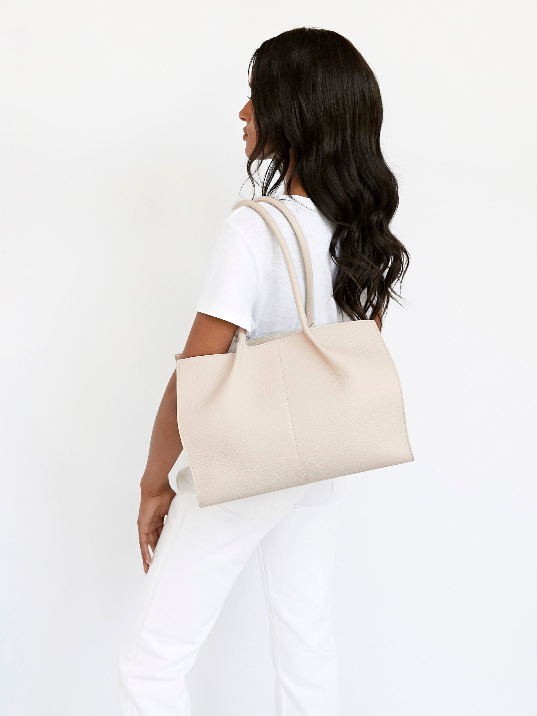 Rylan | Large Tote in Bone | The UNDONE