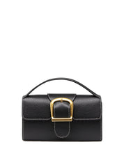 Rylan | Mini Satchel Bag With Flat Handle in Black | The UNDONE