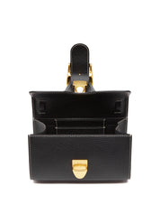 Rylan | Mini Satchel Bag With Flat Handle in Black | The UNDONE