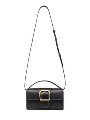 Rylan | Mini Satchel Bag With Flat Handle in Black | The UNDONE