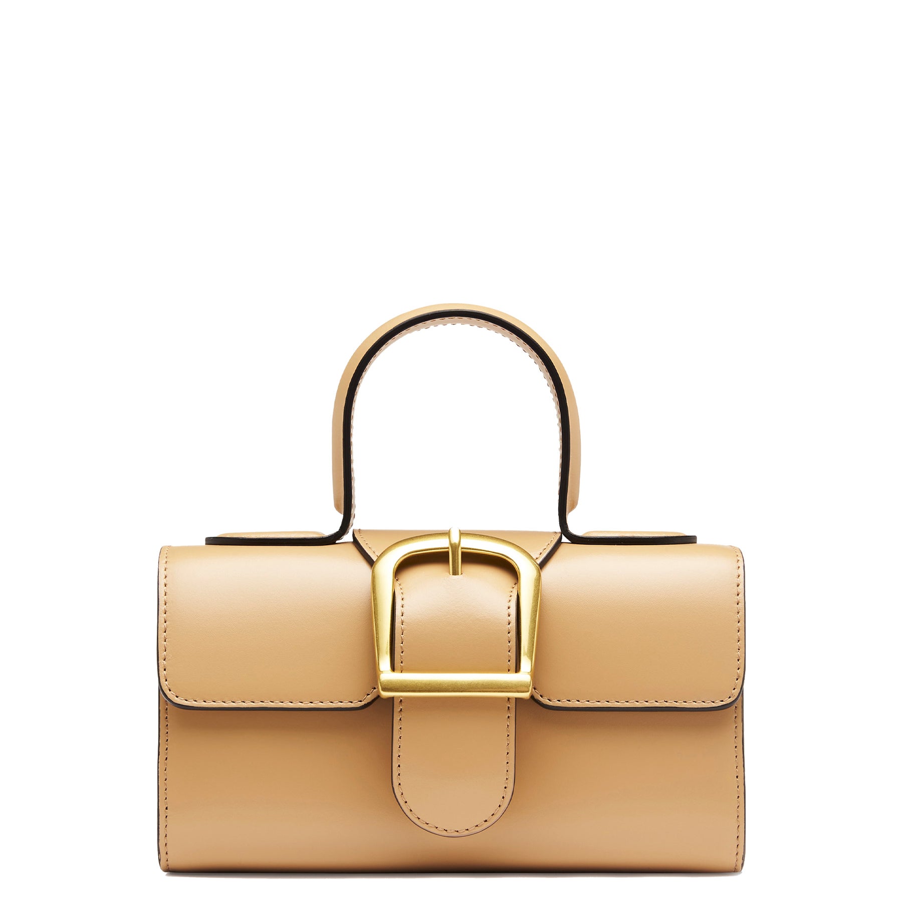 Rylan | 3.32 Camel with Black Edge Mini Satchel | The UNDONE