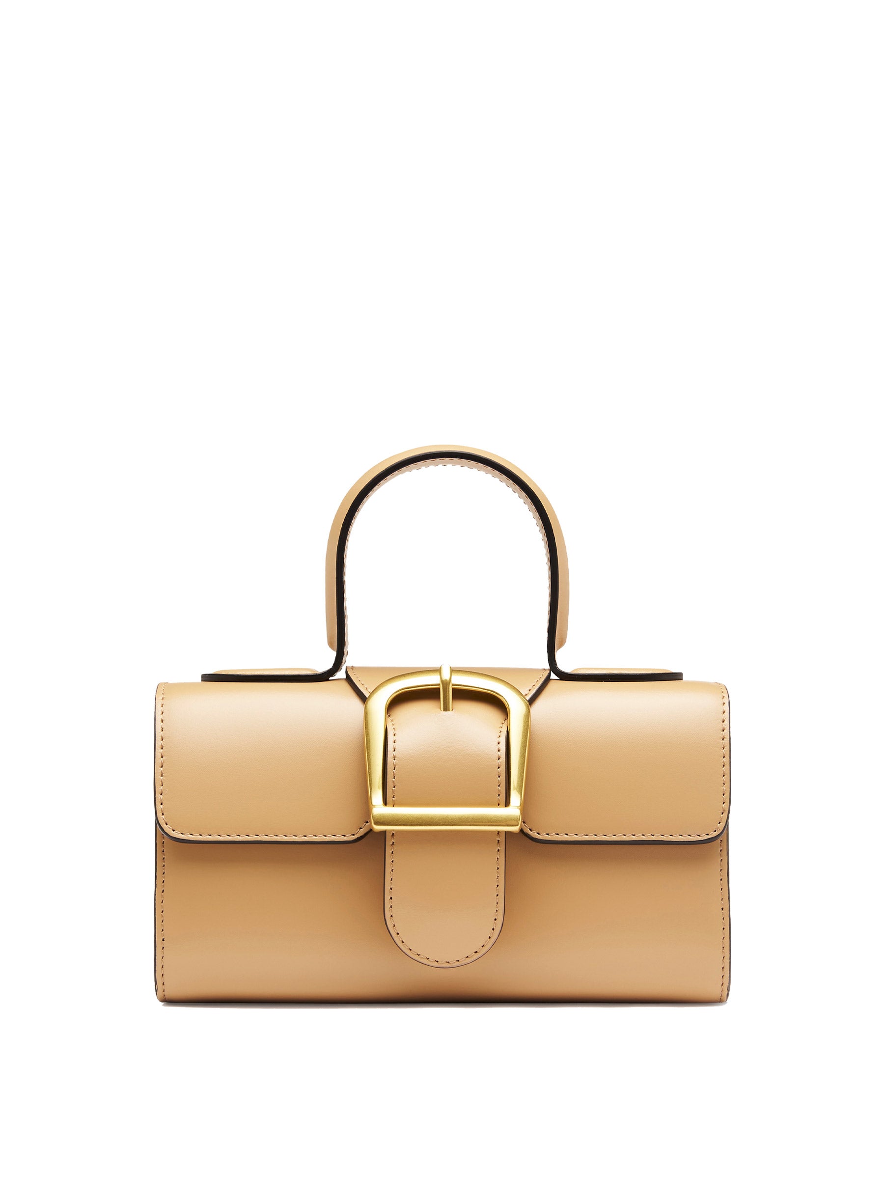Rylan | 3.32 Camel with Black Edge Mini Satchel | The UNDONE