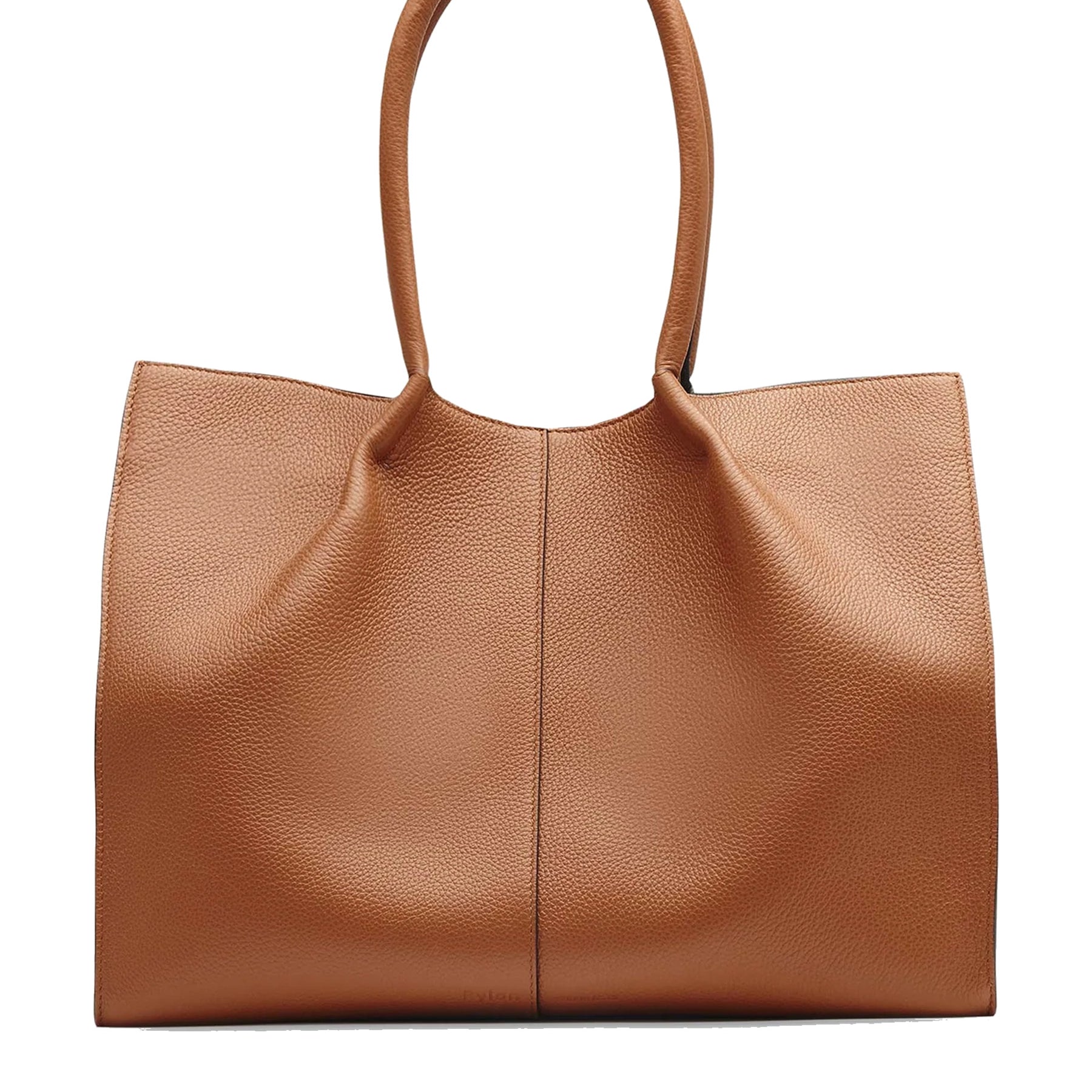 Rylan | 7.27 Large Tote in Caramel Soft Grained Leather | The UNDONE