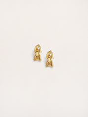 Rylan | Link Medium Earrings in Gold | The UNDONE