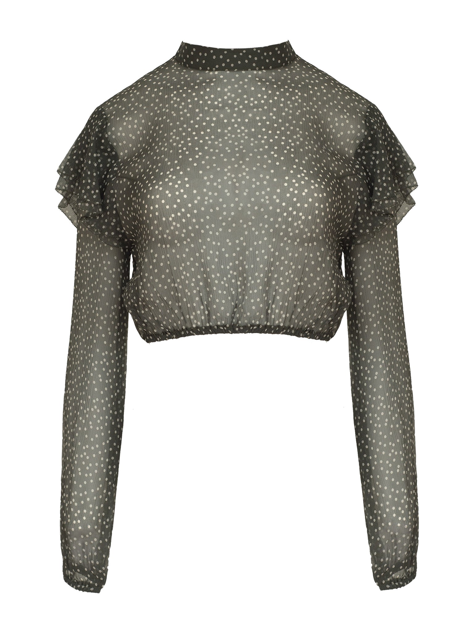 SIR The Label | Isabella Ruffle Top in Olive Polka Dot | The UNDONE by SIR.