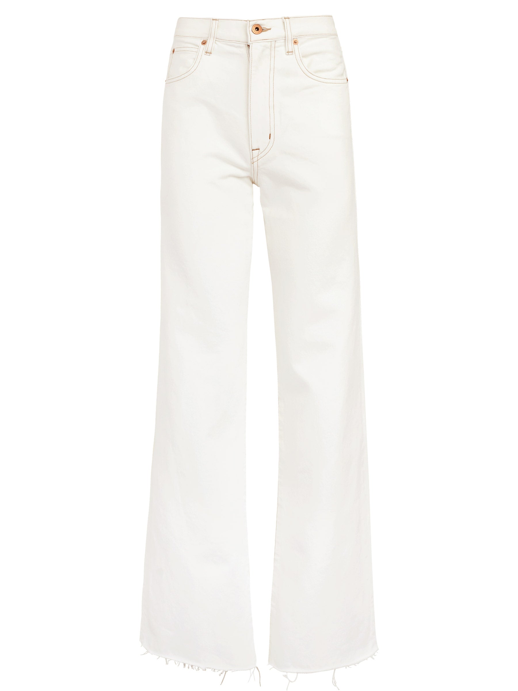 SLVRLAKE | Grace High Rise Wide Leg Jean in Natural White | The UNDONE