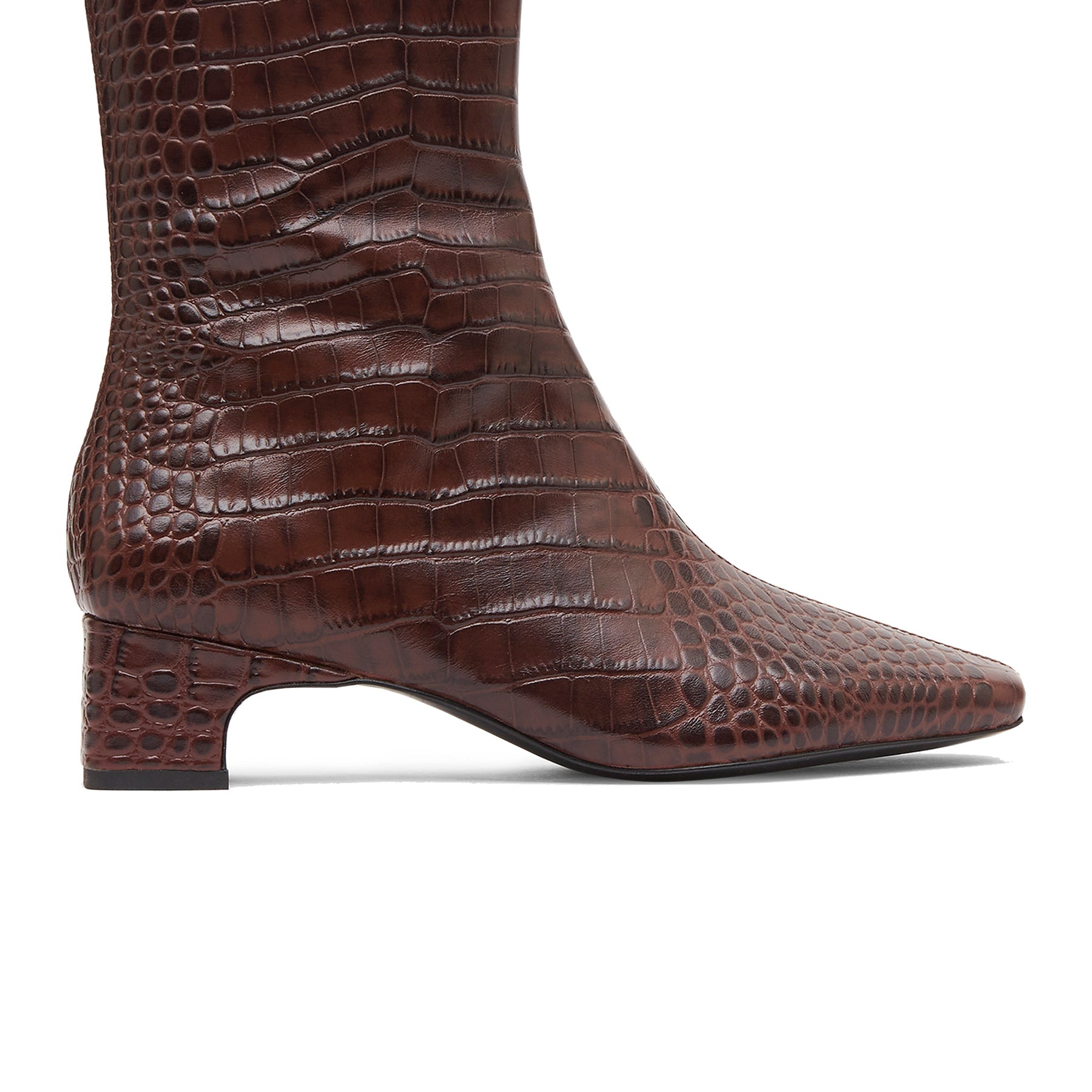 St. Agni | Ankle Boot in Croc Embossed | The UNDONE