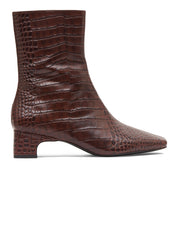 St. Agni | Ankle Boot in Croc Embossed | The UNDONE