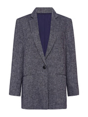 St. Agni | Navy Marle Anna Oversized Blazer | The UNDONE