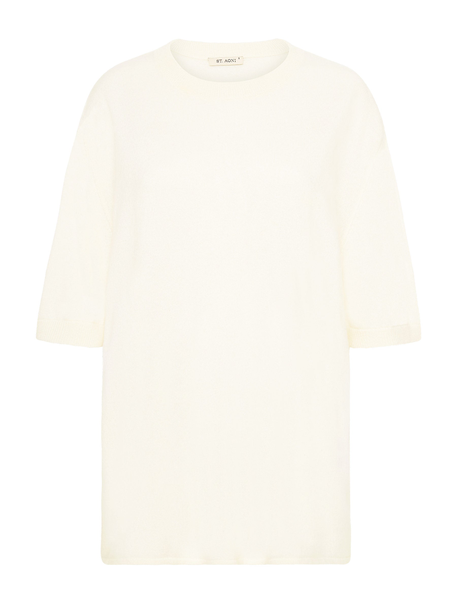St. Agni | Cashmere Copain Tee in Chalk | The UNDONE