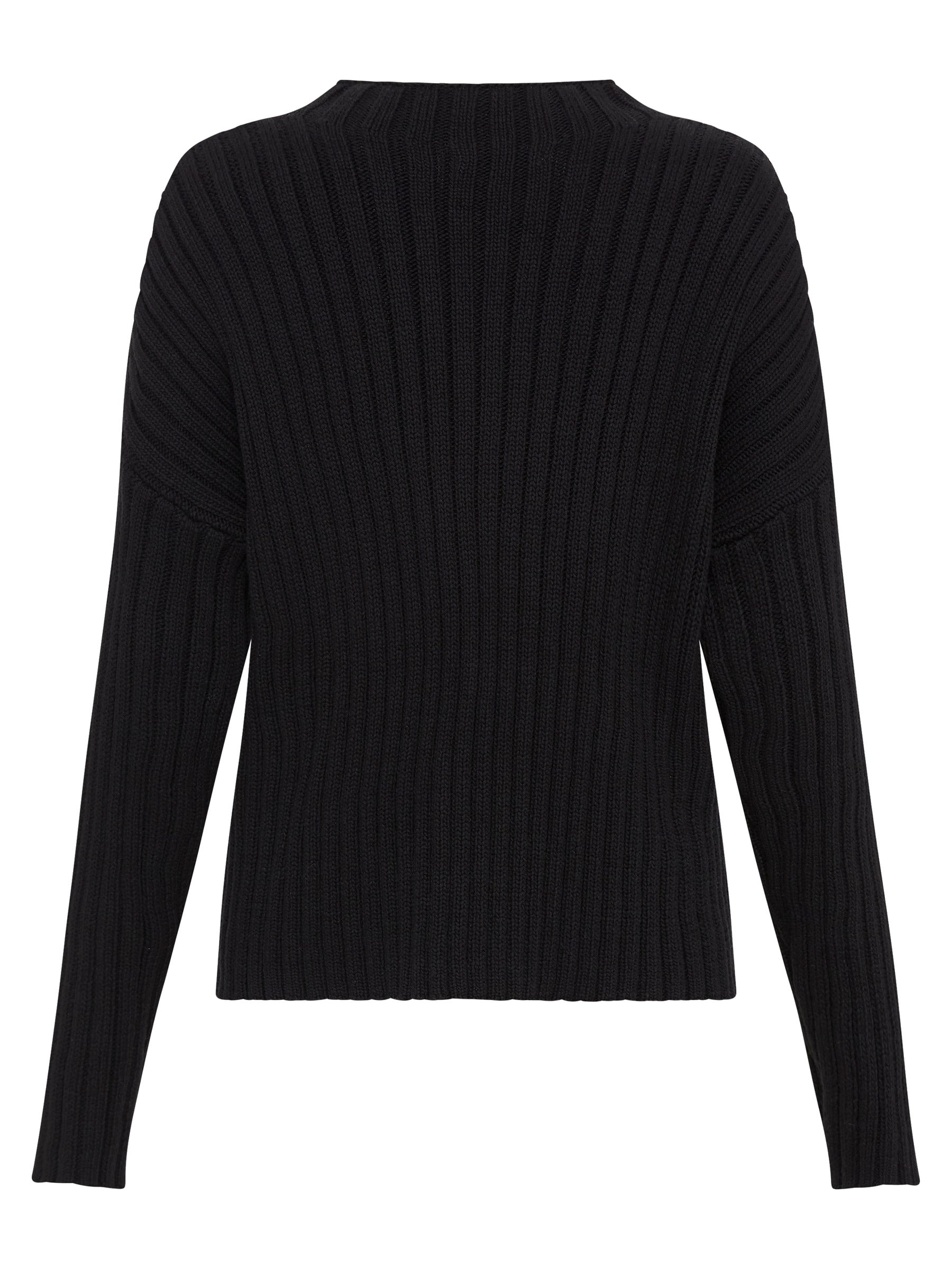 St. Agni | Cotton Rib Knit Jumper in Black | The UNDONE