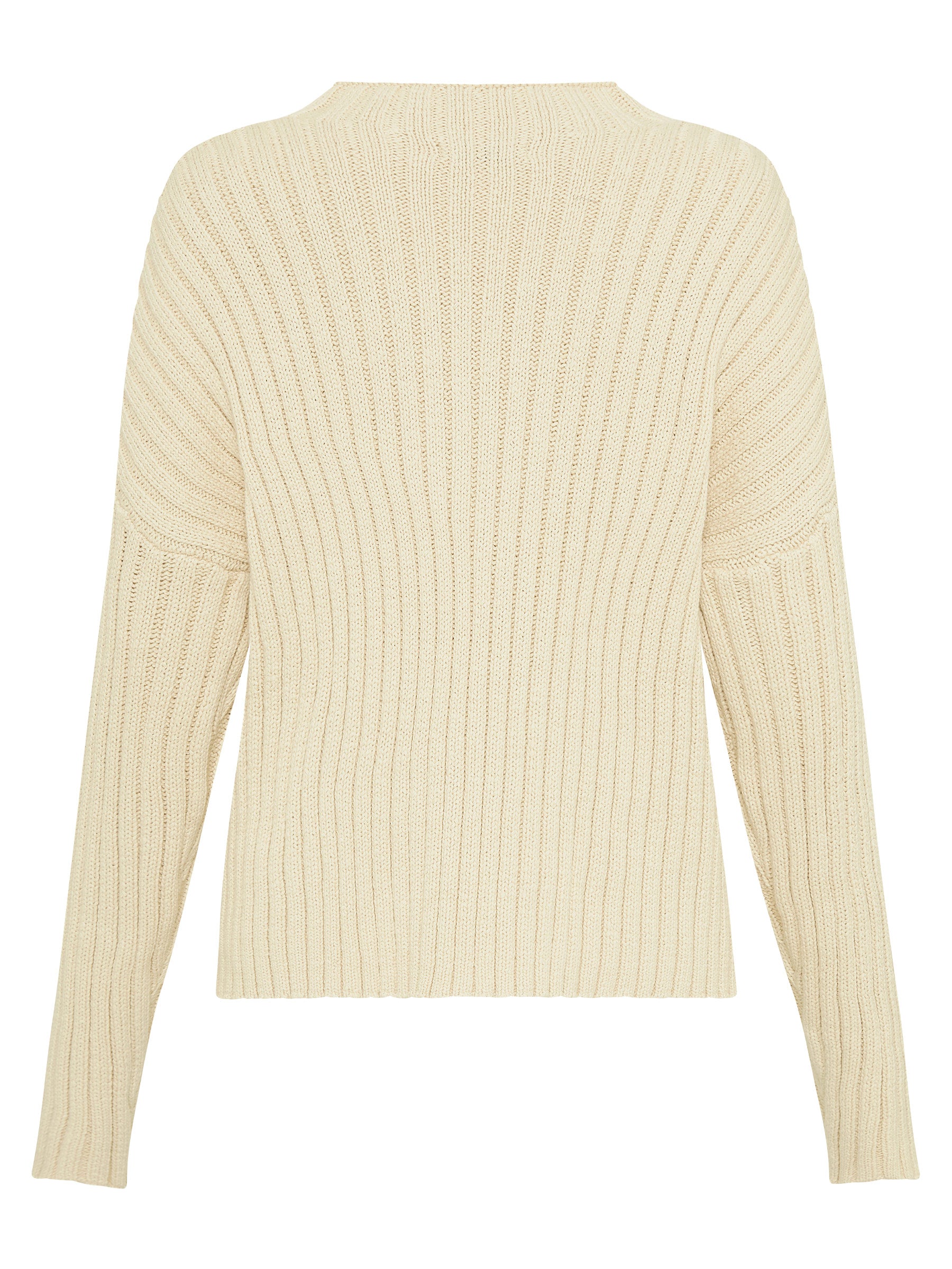 St. Agni | Cotton Rib Knit Jumper in Ecru | The UNDONE
