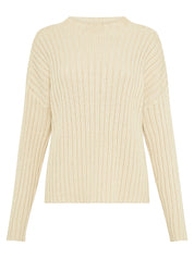 St. Agni | Cotton Rib Knit Jumper in Ecru | The UNDONE