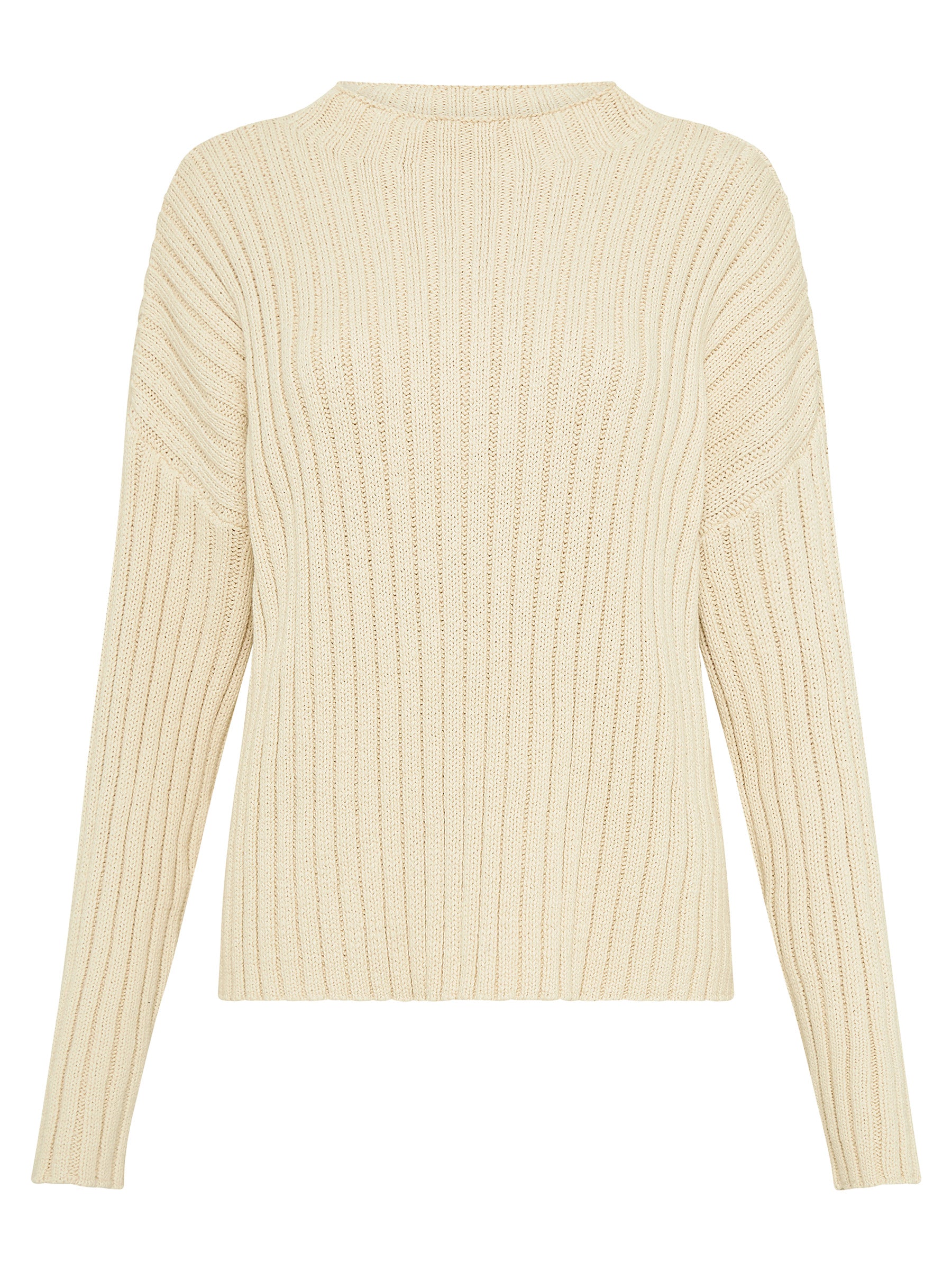 St. Agni | Cotton Rib Knit Jumper in Ecru | The UNDONE