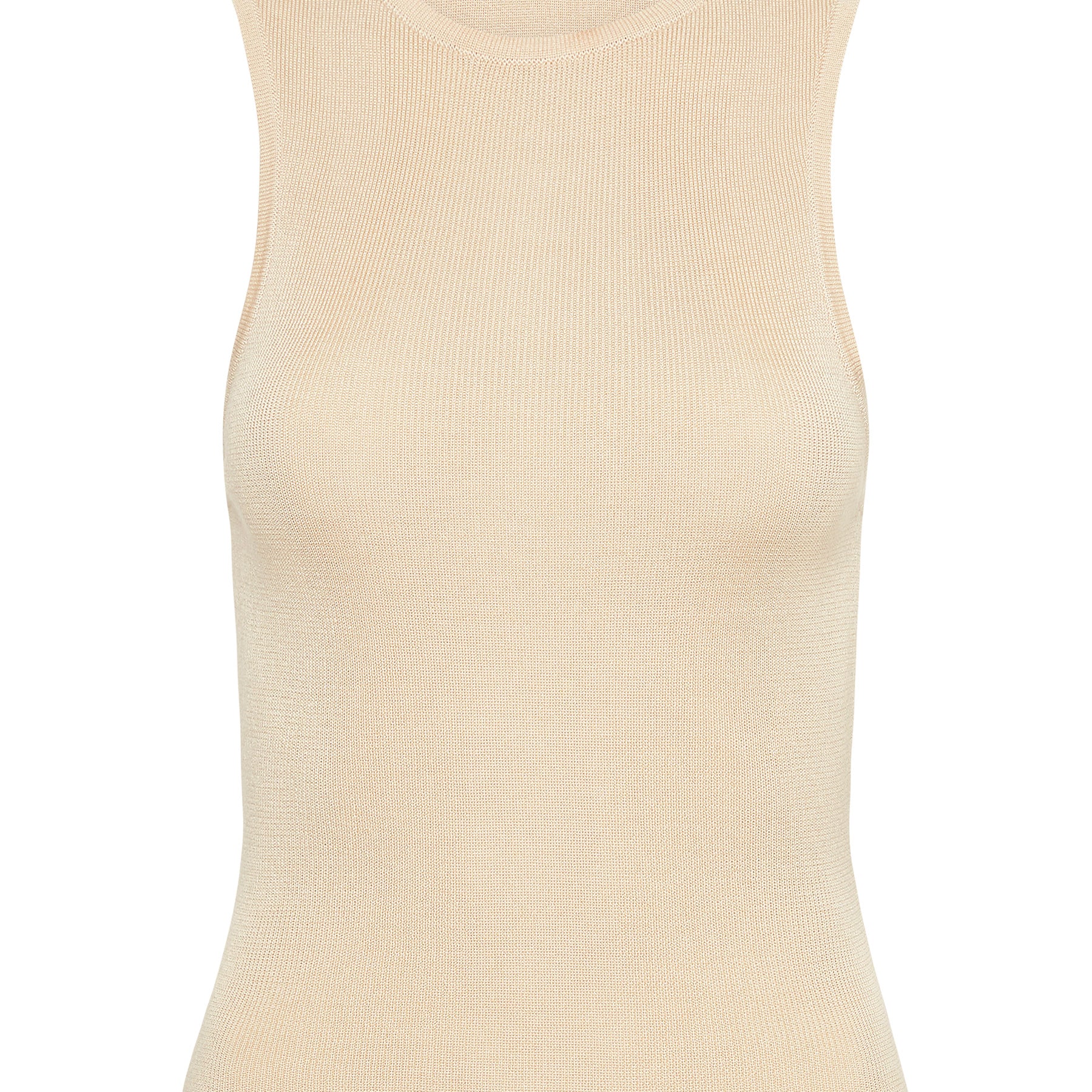 St. Agni | Crew Neck Knit Tank in Ecru | The UNDONE
