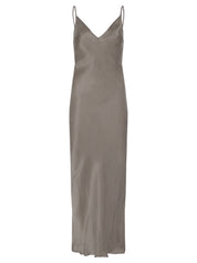 St. Agni | Cupro Bias Slip Dress in Castor Grey | The UNDONE