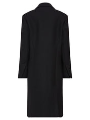 St. Agni | Double Breasted Wool Coat in Black | The UNDONE