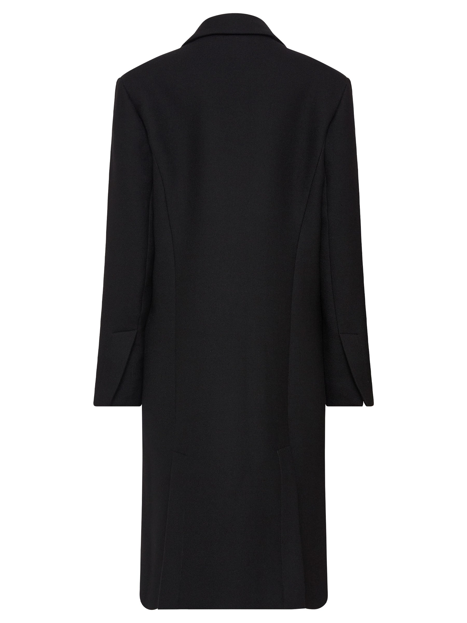 St. Agni | Double Breasted Wool Coat in Black | The UNDONE