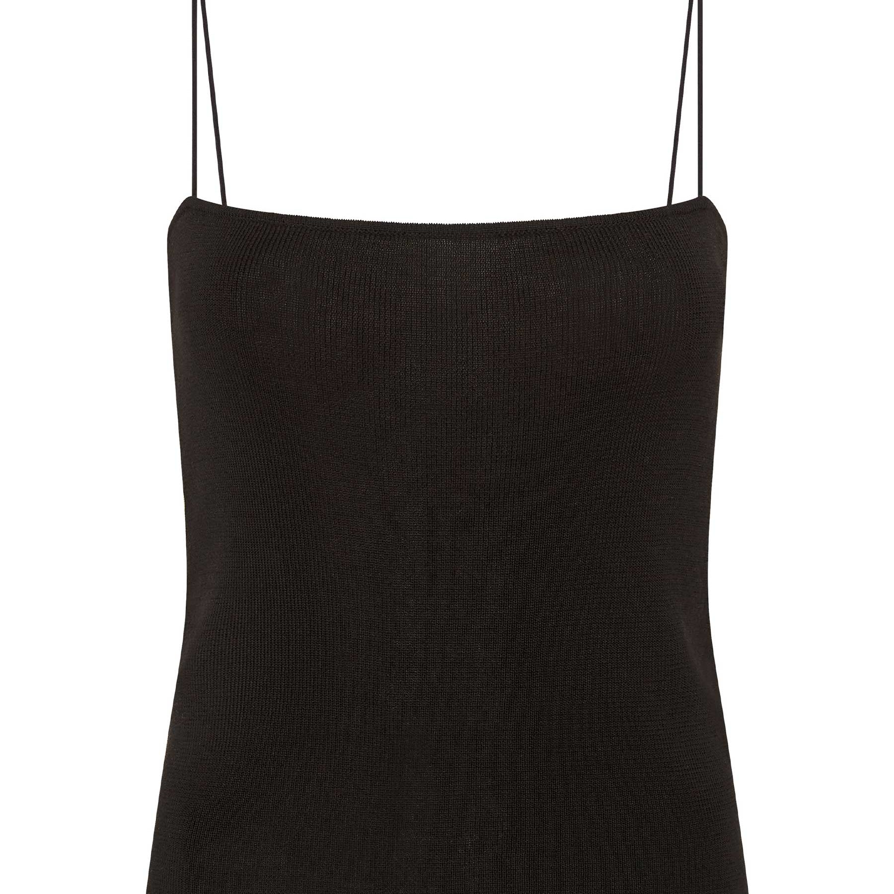 St. Agni | Fine Strap Knit Top in Black | The UNDONE