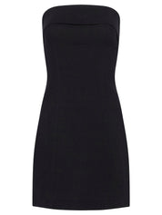 St. Agni | Fold Detail Mini Dress in Black | The UNDONE