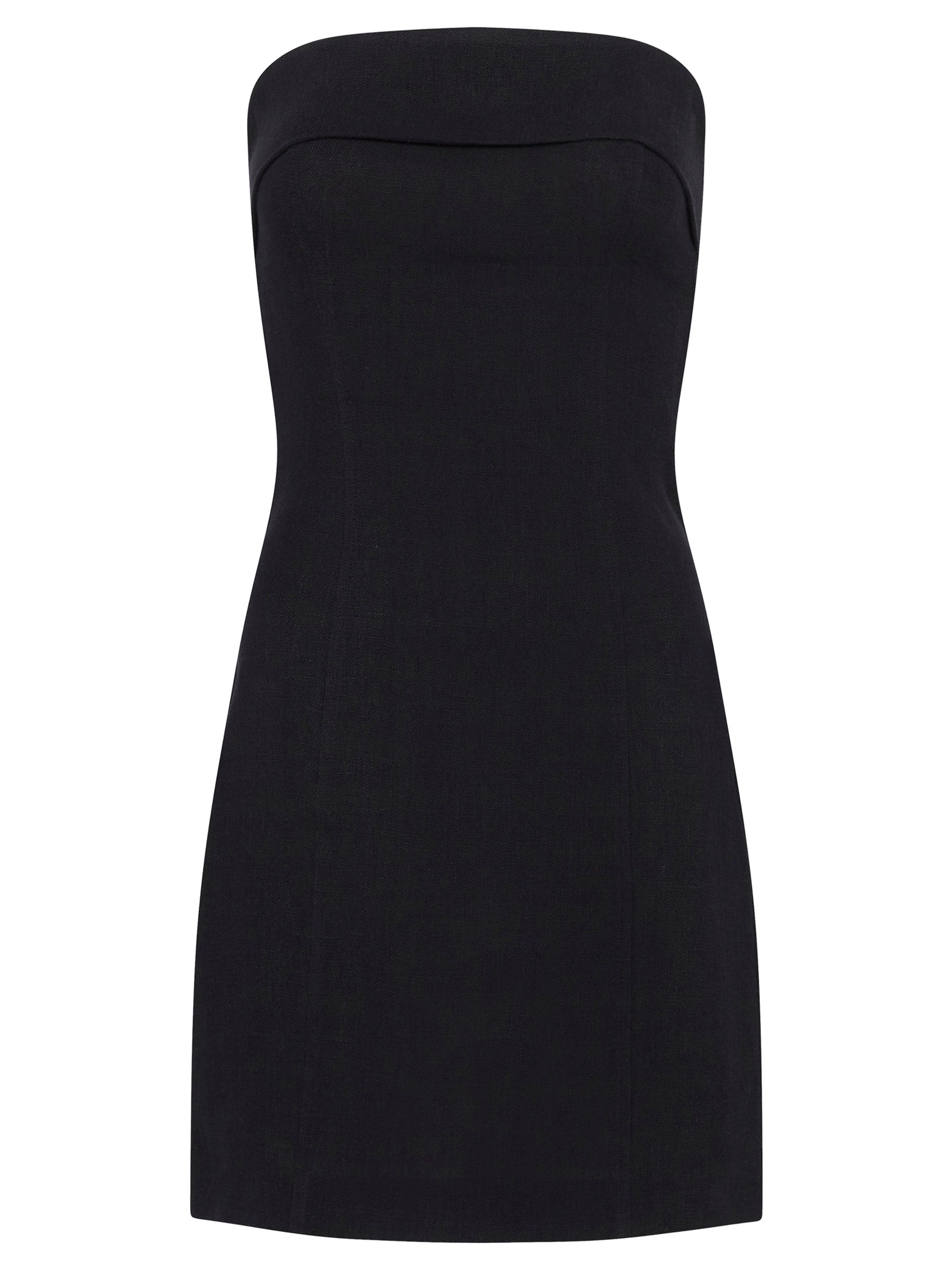 St. Agni | Fold Detail Mini Dress in Black | The UNDONE
