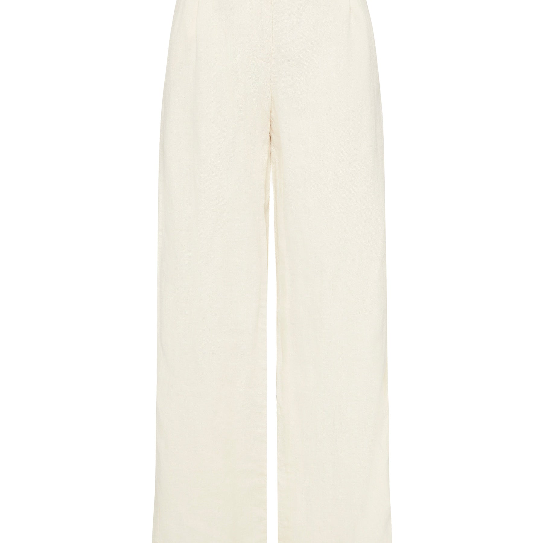 St. Agni | Linen Pleated Detailed Trousers in Ivory | The UNDONE